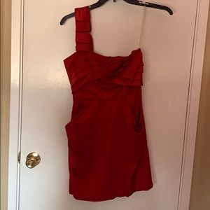 Charlotte Russe Shoulder Red ruffle dress